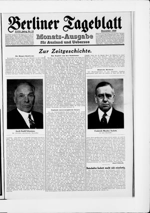 Berliner Tageblatt und Handels-Zeitung on Dec 2, 1929
