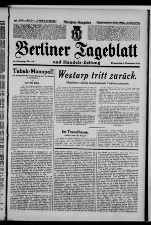 Berliner Tageblatt und Handels-Zeitung vom 05.12.1929