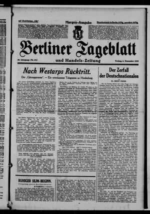 Berliner Tageblatt und Handels-Zeitung vom 06.12.1929