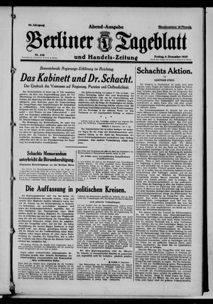 Berliner Tageblatt und Handels-Zeitung on Dec 6, 1929