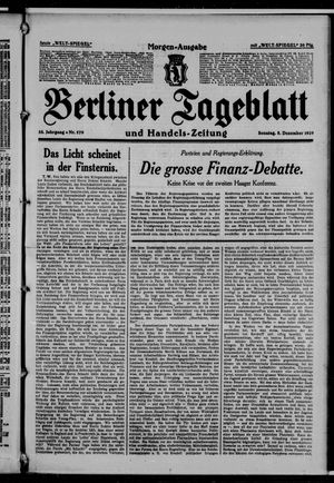 Berliner Tageblatt und Handels-Zeitung vom 08.12.1929