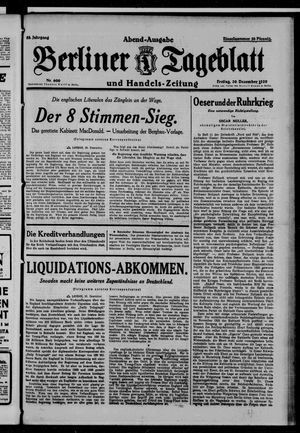 Berliner Tageblatt und Handels-Zeitung vom 20.12.1929