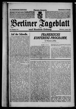 Berliner Tageblatt und Handels-Zeitung on Jan 1, 1930