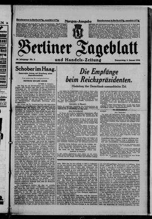 Berliner Tageblatt und Handels-Zeitung on Jan 2, 1930