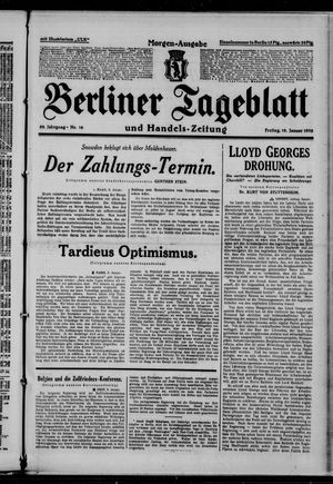 Berliner Tageblatt und Handels-Zeitung vom 10.01.1930