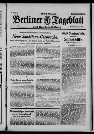 Berliner Tageblatt und Handels-Zeitung on Jan 10, 1930