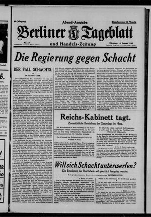 Berliner Tageblatt und Handels-Zeitung on Jan 14, 1930