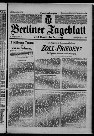 Berliner Tageblatt und Handels-Zeitung vom 17.01.1930