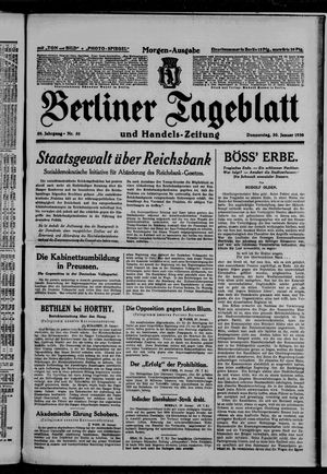 Berliner Tageblatt und Handels-Zeitung vom 30.01.1930