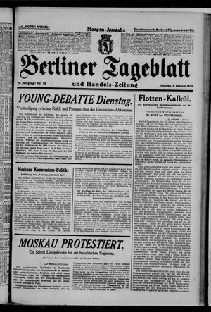 Berliner Tageblatt und Handels-Zeitung vom 04.02.1930