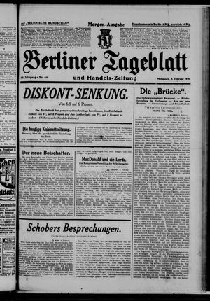 Berliner Tageblatt und Handels-Zeitung on Feb 5, 1930