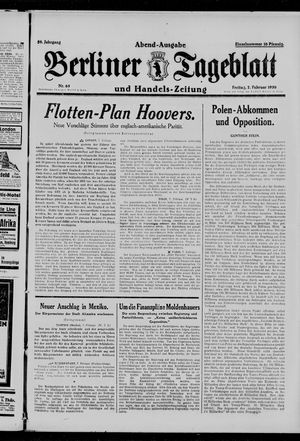 Berliner Tageblatt und Handels-Zeitung vom 07.02.1930