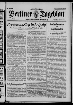 Berliner Tageblatt und Handels-Zeitung vom 17.02.1930