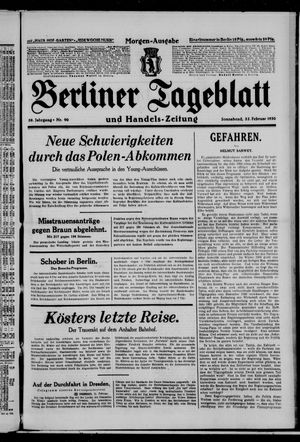 Berliner Tageblatt und Handels-Zeitung on Feb 22, 1930