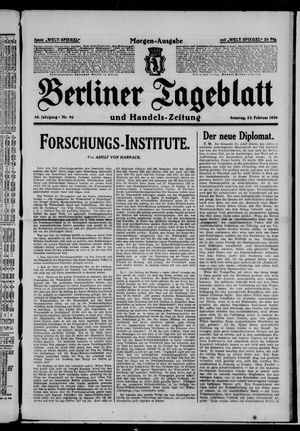 Berliner Tageblatt und Handels-Zeitung vom 23.02.1930