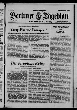 Berliner Tageblatt und Handels-Zeitung on Mar 4, 1930