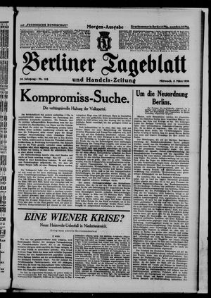 Berliner Tageblatt und Handels-Zeitung vom 05.03.1930