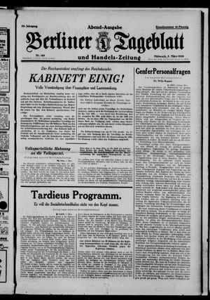 Berliner Tageblatt und Handels-Zeitung vom 05.03.1930