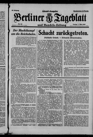 Berliner Tageblatt und Handels-Zeitung on Mar 7, 1930