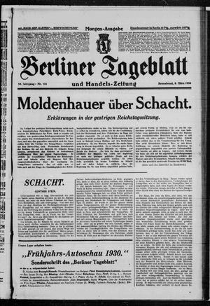 Berliner Tageblatt und Handels-Zeitung on Mar 8, 1930
