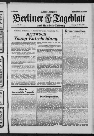 Berliner Tageblatt und Handels-Zeitung on Mar 10, 1930