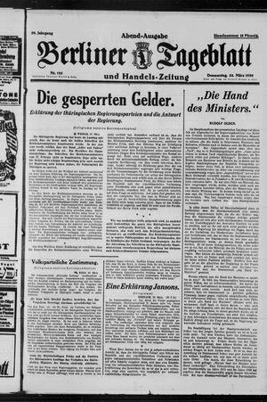 Berliner Tageblatt und Handels-Zeitung vom 20.03.1930