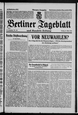 Berliner Tageblatt und Handels-Zeitung vom 21.03.1930