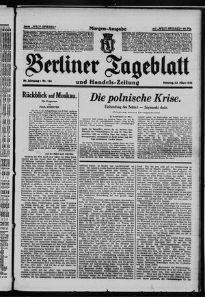 Berliner Tageblatt und Handels-Zeitung vom 23.03.1930