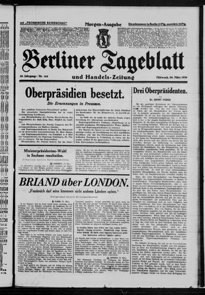 Berliner Tageblatt und Handels-Zeitung on Mar 26, 1930