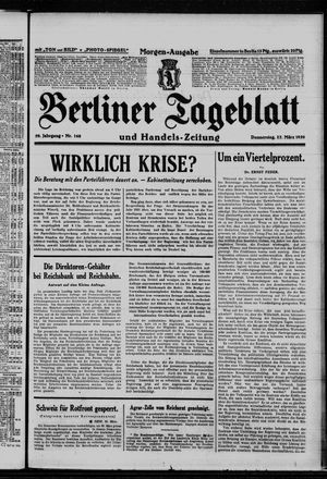 Berliner Tageblatt und Handels-Zeitung on Mar 27, 1930