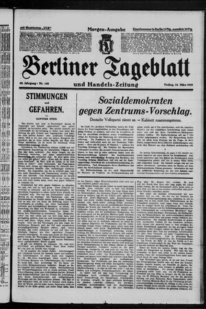 Berliner Tageblatt und Handels-Zeitung vom 28.03.1930