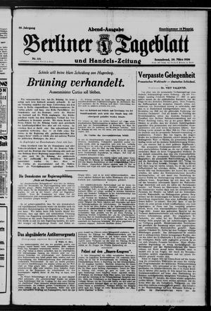 Berliner Tageblatt und Handels-Zeitung vom 29.03.1930