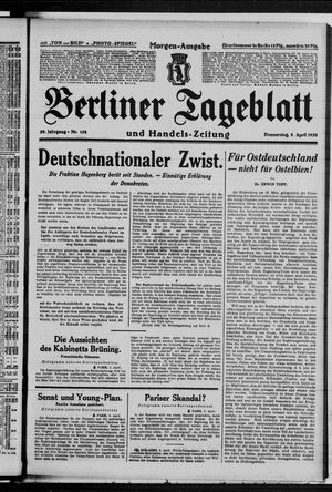 Berliner Tageblatt und Handels-Zeitung vom 03.04.1930