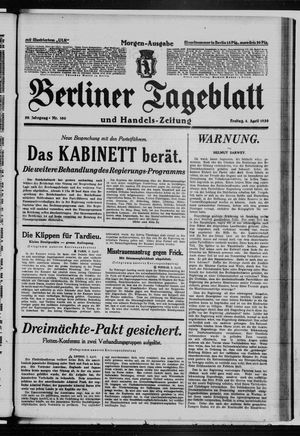 Berliner Tageblatt und Handels-Zeitung vom 04.04.1930