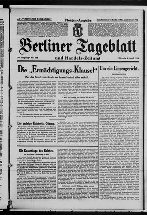Berliner Tageblatt und Handels-Zeitung on Apr 9, 1930