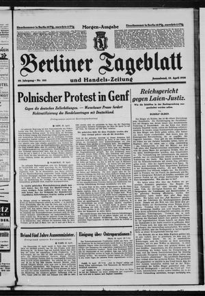 Berliner Tageblatt und Handels-Zeitung on Apr 19, 1930