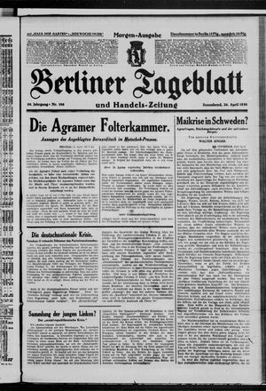 Berliner Tageblatt und Handels-Zeitung on Apr 26, 1930