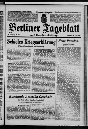 Berliner Tageblatt und Handels-Zeitung on Apr 29, 1930