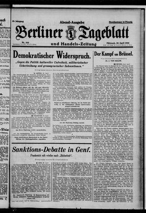 Berliner Tageblatt und Handels-Zeitung vom 30.04.1930