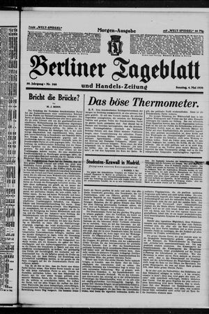 Berliner Tageblatt und Handels-Zeitung vom 04.05.1930