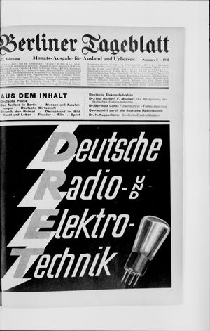 Berliner Tageblatt und Handels-Zeitung vom 05.05.1930