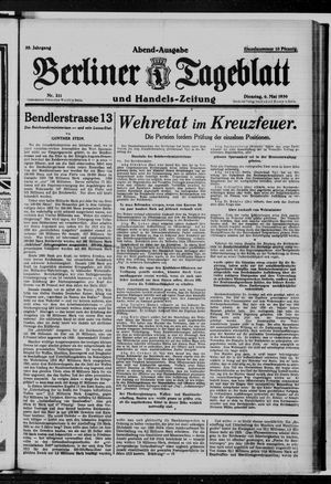Berliner Tageblatt und Handels-Zeitung vom 06.05.1930