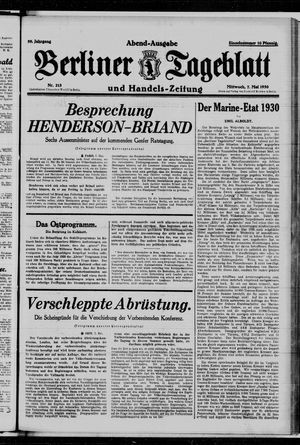 Berliner Tageblatt und Handels-Zeitung vom 07.05.1930