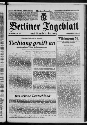 Berliner Tageblatt und Handels-Zeitung vom 10.05.1930
