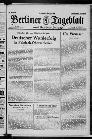 Berliner Tageblatt und Handels-Zeitung vom 12.05.1930