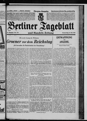 Berliner Tageblatt und Handels-Zeitung vom 22.05.1930