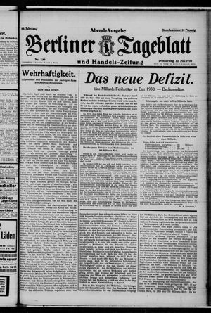 Berliner Tageblatt und Handels-Zeitung vom 22.05.1930