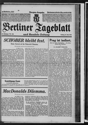 Berliner Tageblatt und Handels-Zeitung vom 23.05.1930