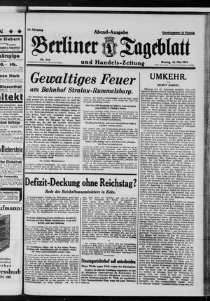 Berliner Tageblatt und Handels-Zeitung vom 26.05.1930
