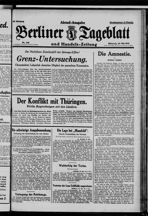 Berliner Tageblatt und Handels-Zeitung vom 28.05.1930